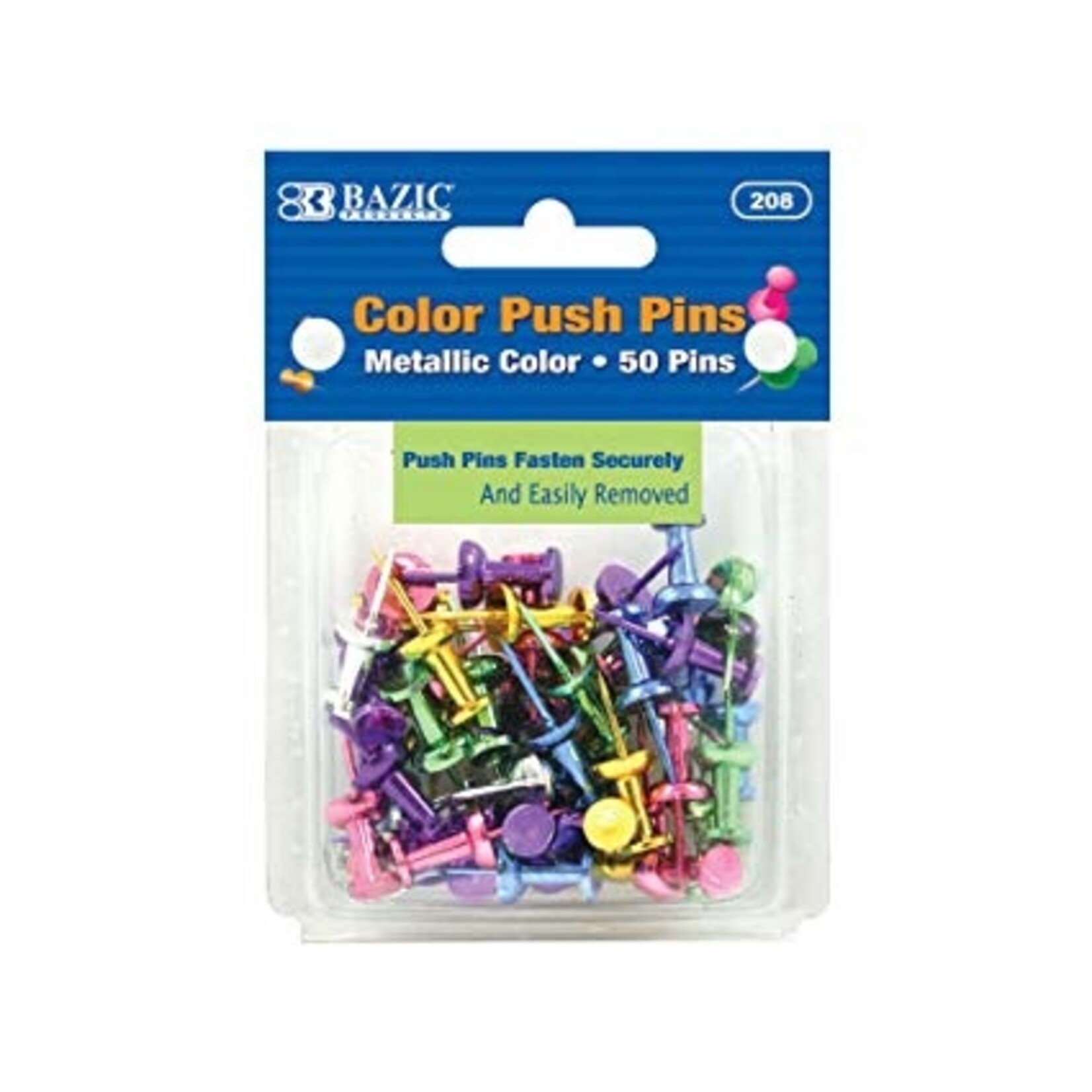 Assorted Metallic Color Push Pins