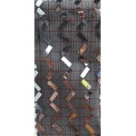 Mesh Zig Zag Foil Silver on Black