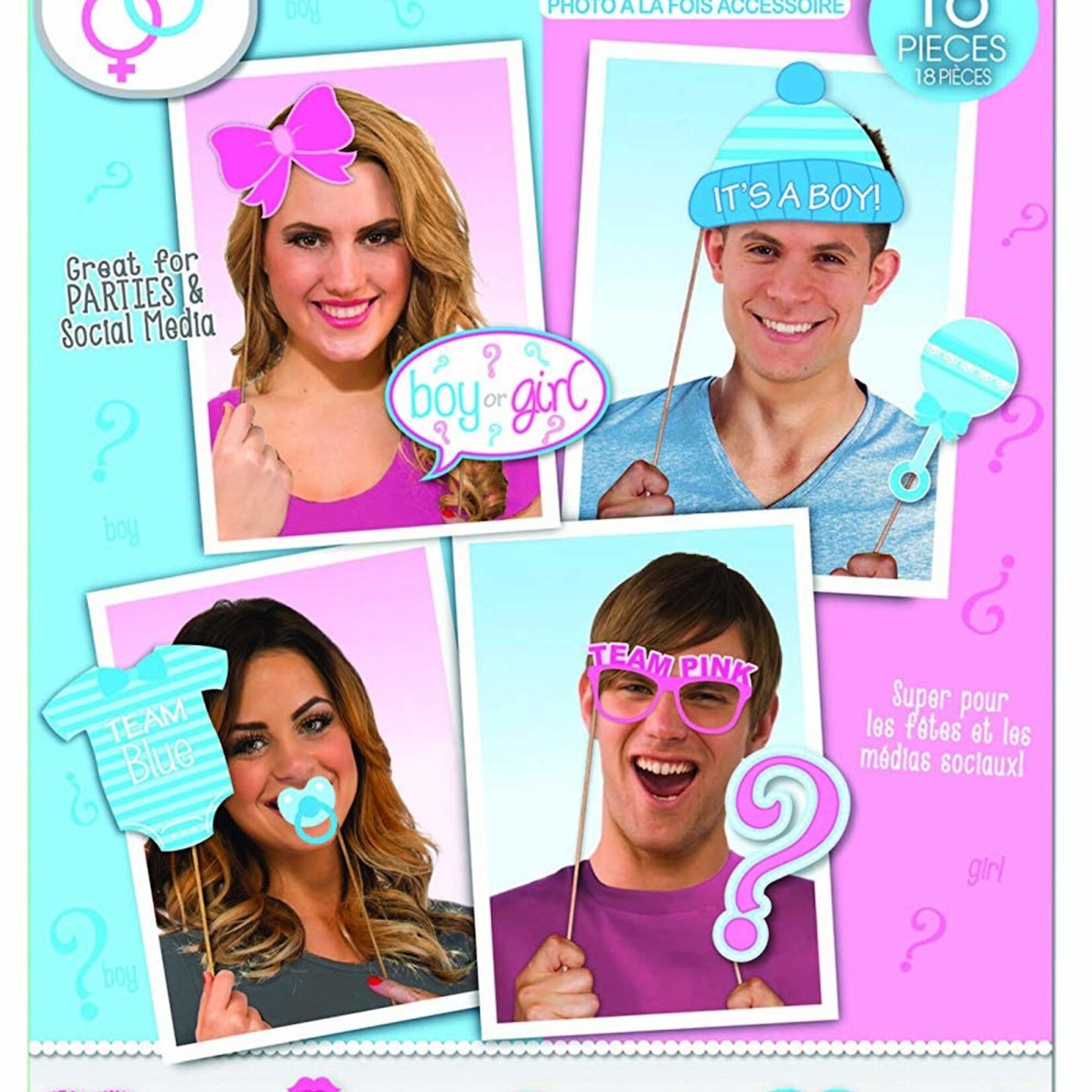 Gender Reveal Photo Booth Set