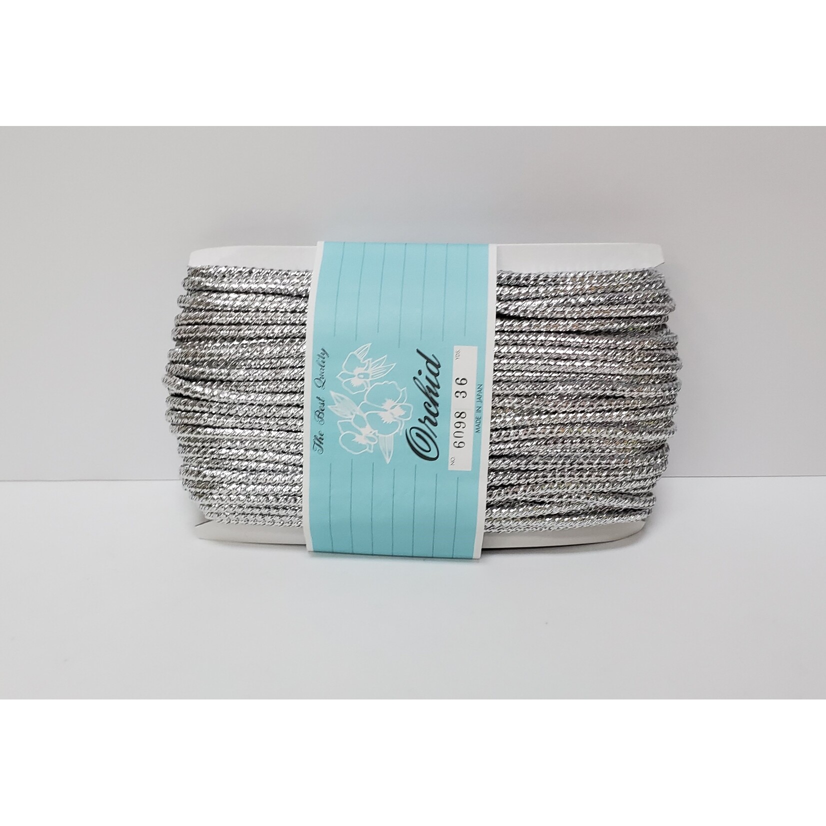 Metallic Yarn Cord Silver 36 Yards