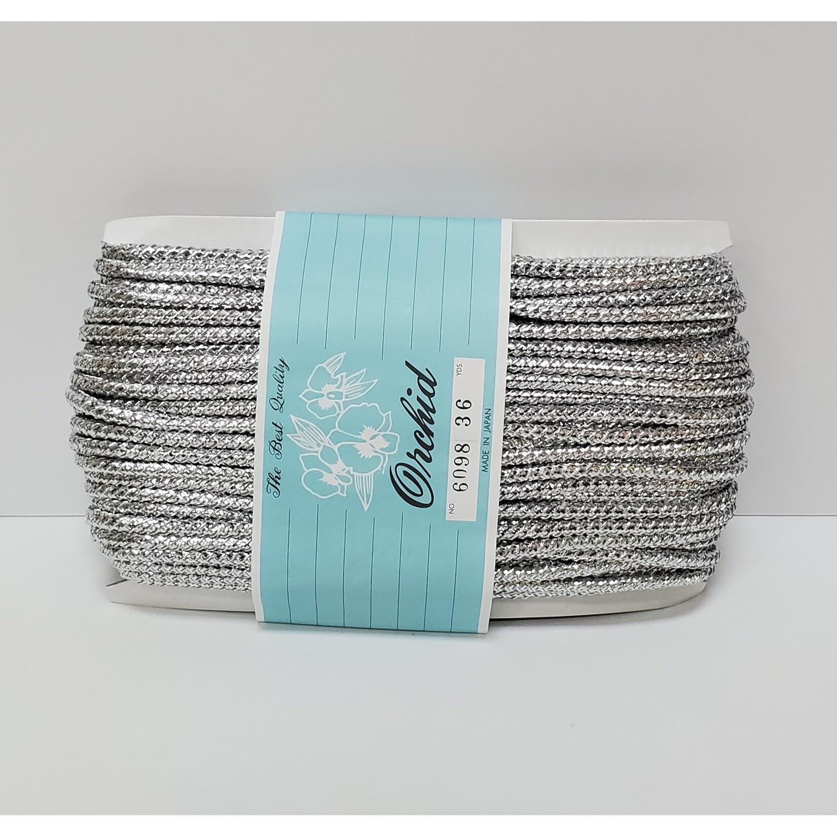 Metallic Yarn Cord Silver 36 Yards