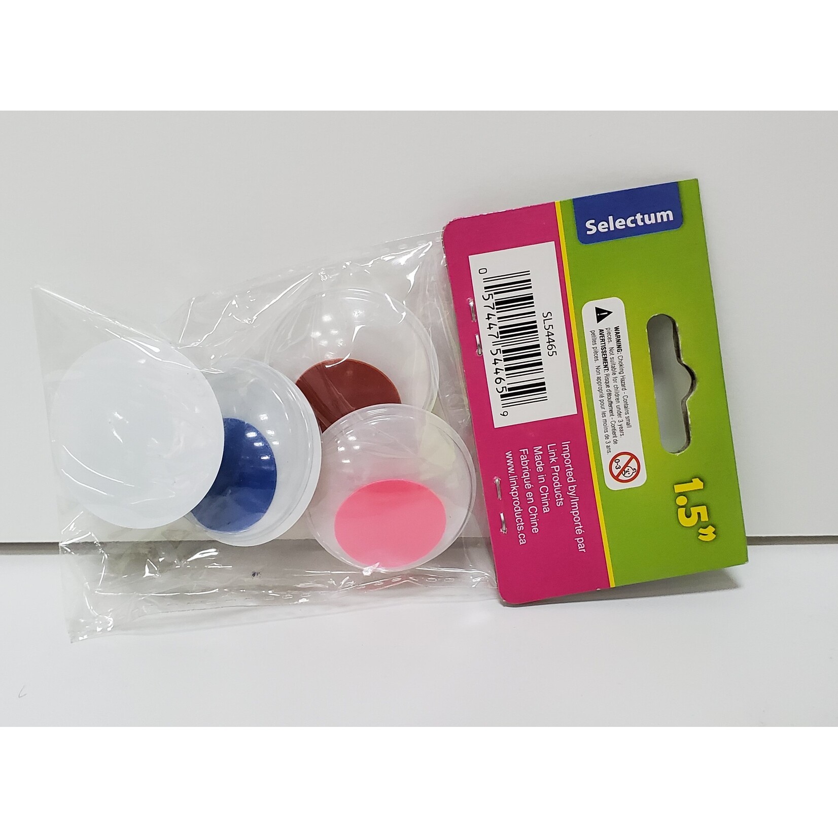 Wiggly Jumbo Eyes Asst Colours 1.5" 5/Bag