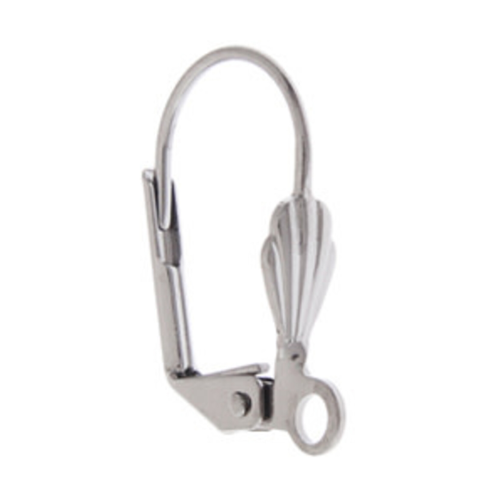 Lever Back Earwire w/Shell Gunmetal (50pcs)