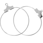 Ear Hoop Round 25mm Nickel (4 pairs)