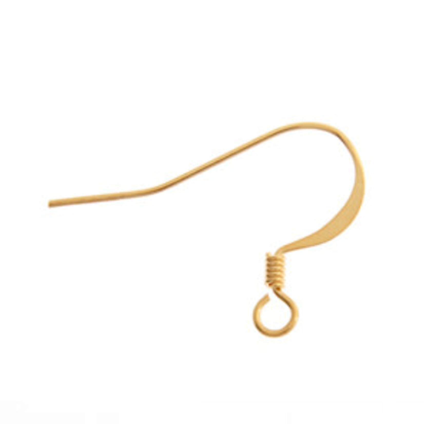 Earring Hook Fishhook Slender  Gold (24 Pieces) 17Mm Fish Hook