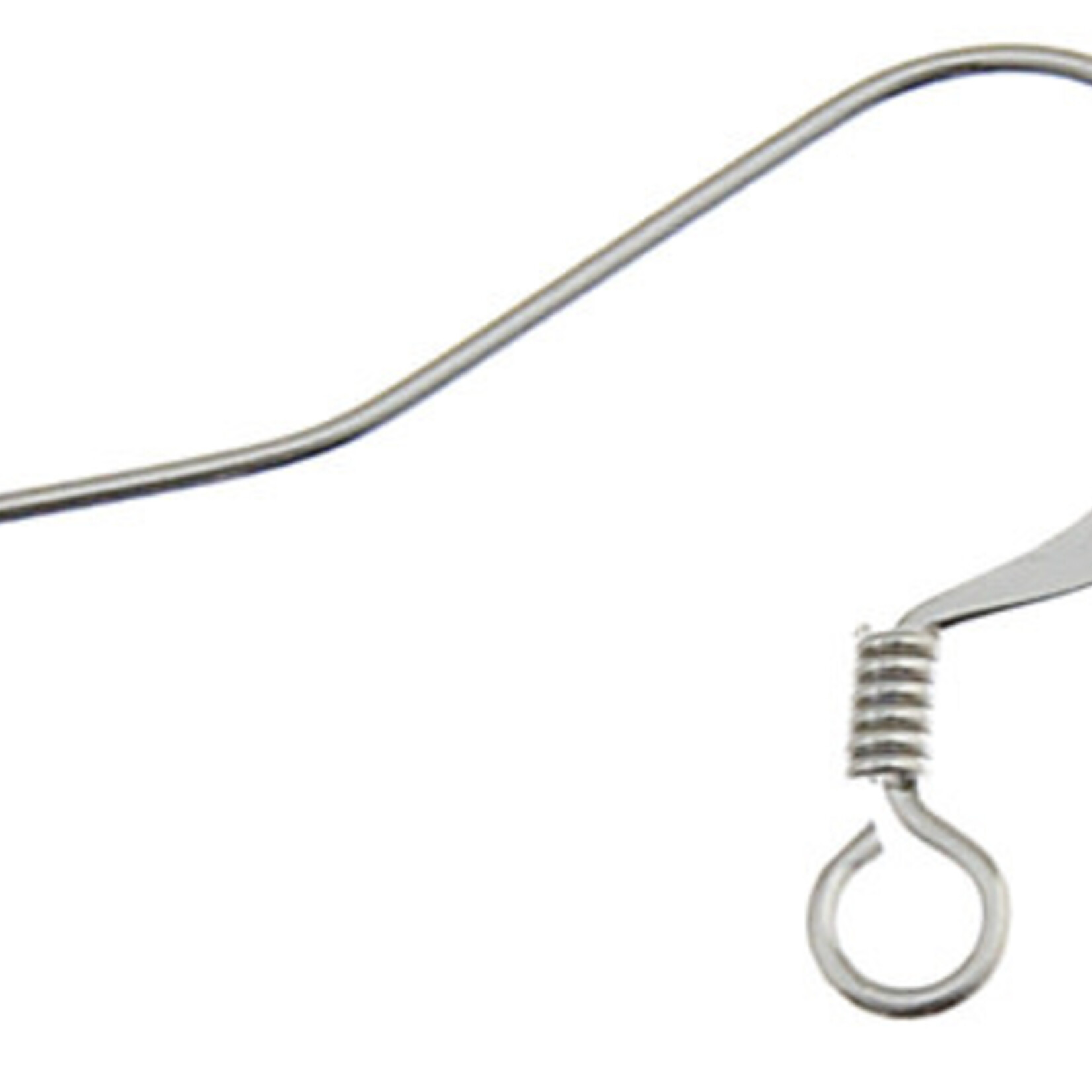 Earring Hook Fishhook Slender  Nickle (100 Pieces)) 17Mm Fish Hook