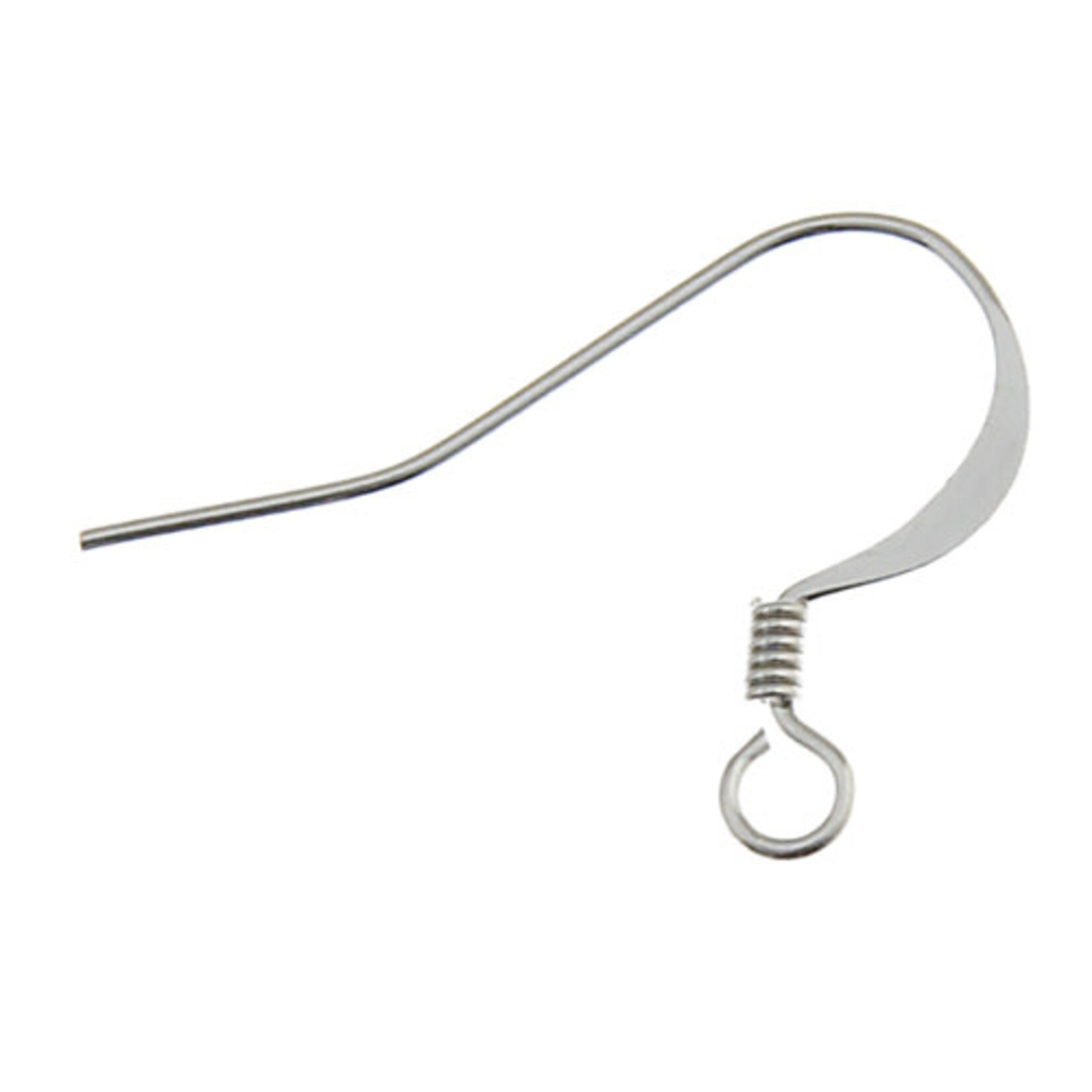 Earring Hook Fishhook Slender  Nickle (24 Pieces) 17Mm Fish Hook