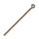 Eye Pins (12pcs) Gunmetal 1 Inch 20 ga(.032)