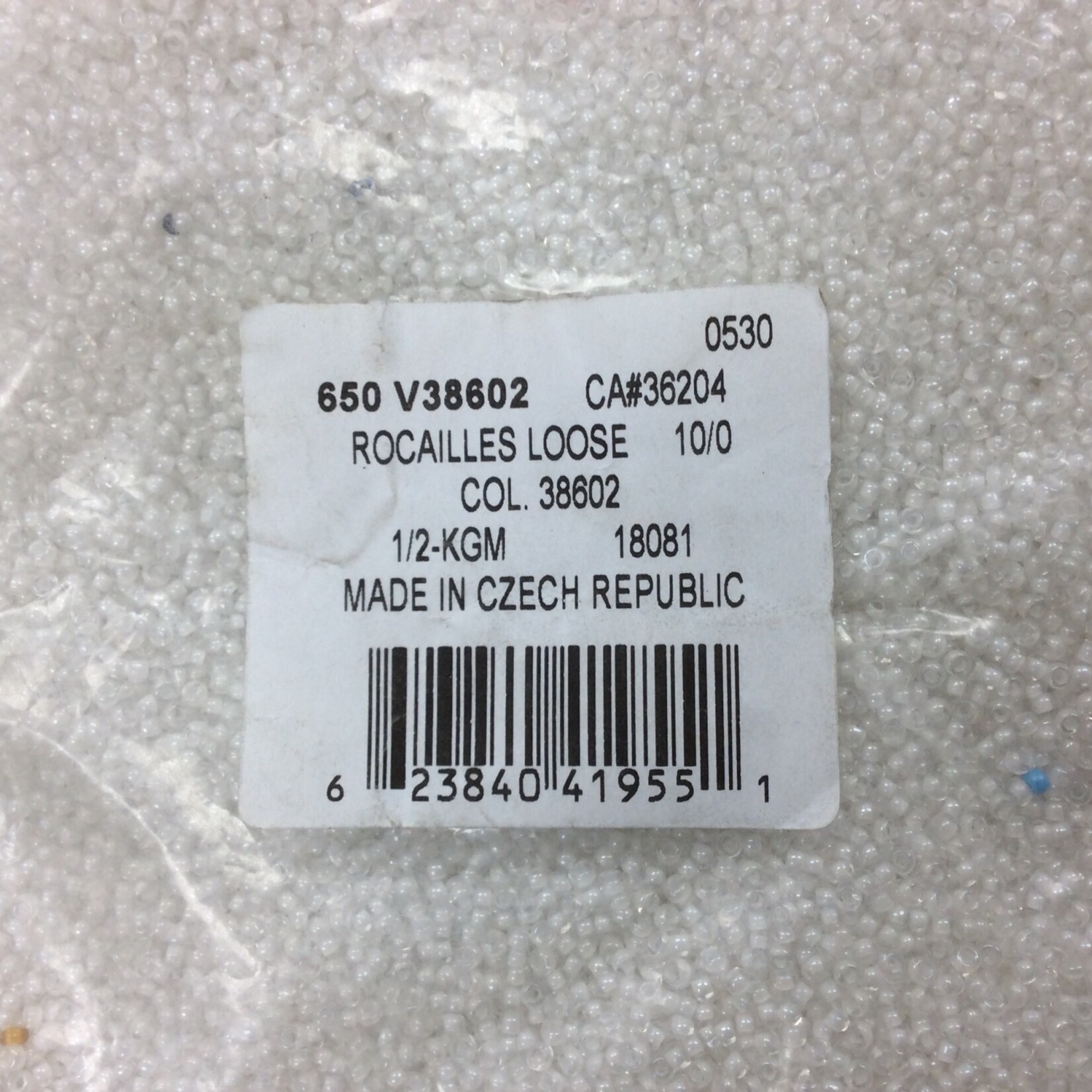Seedbead (500 grams) White 10/0 Transparent