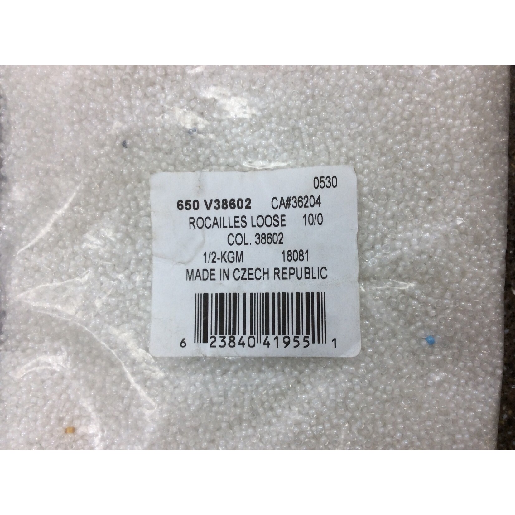 Seedbead (500 grams) White 10/0 Transparent