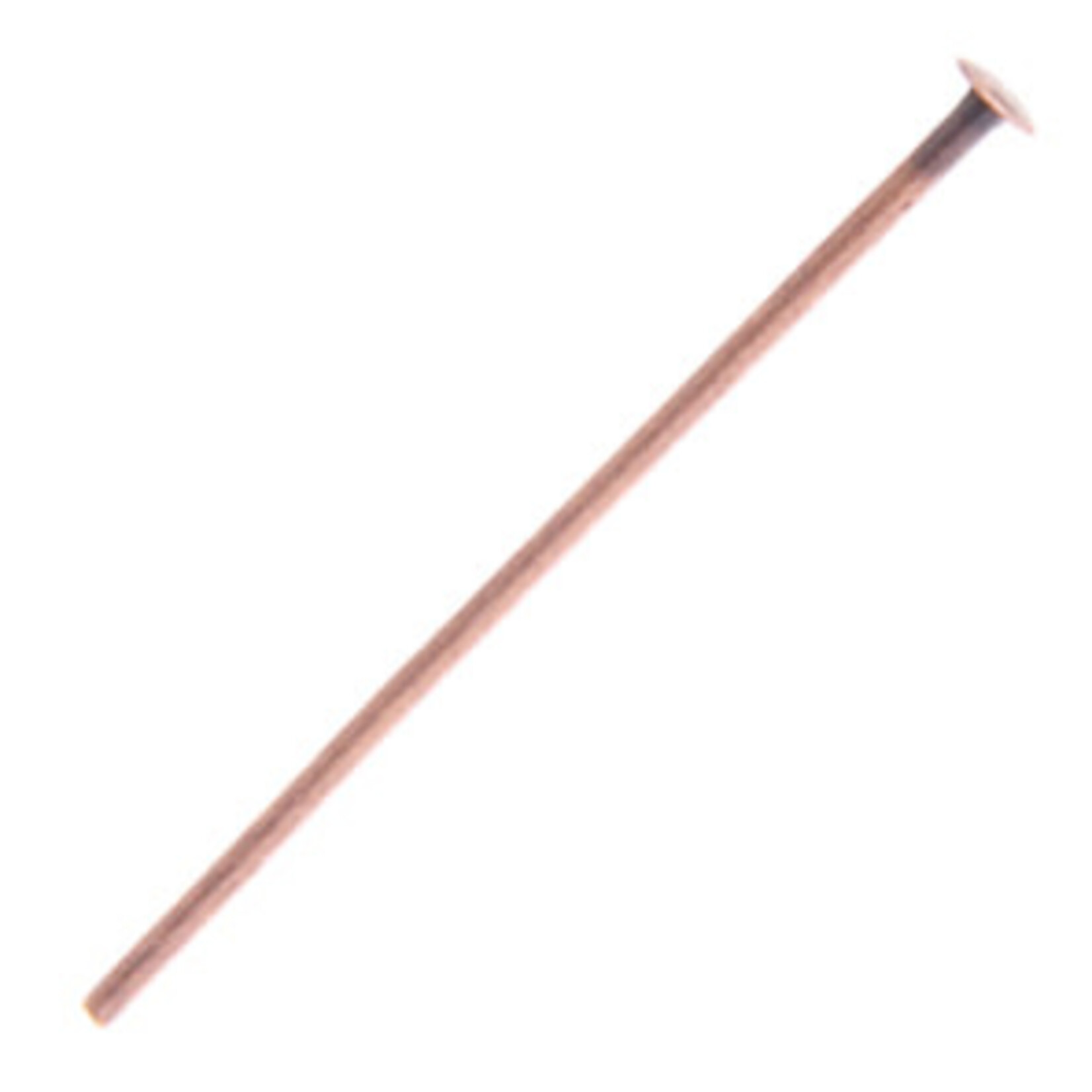 Head Pins (12 pcs) Antique Copper 1 Inch 20ga (.032)