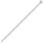 Eye Pins (12pcs) Silver 2 Inches 20ga(.032)
