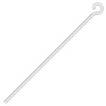 Eye Pins (500 pieces) Rhodium 1 Inches 24ga(.020)