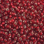 Ponybead (13 grams) Red 6/0 Silverlined