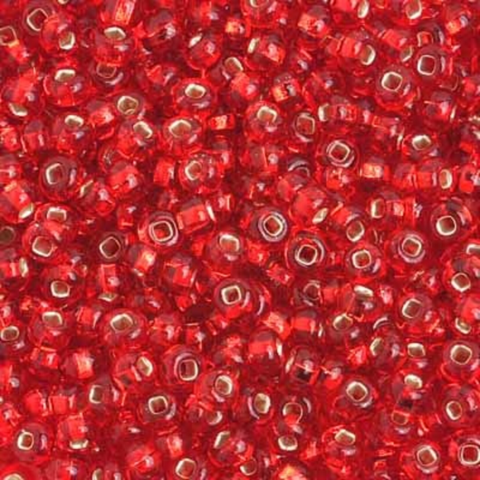 Ponybead (13 grams) Light Red 6/0 Silverlined