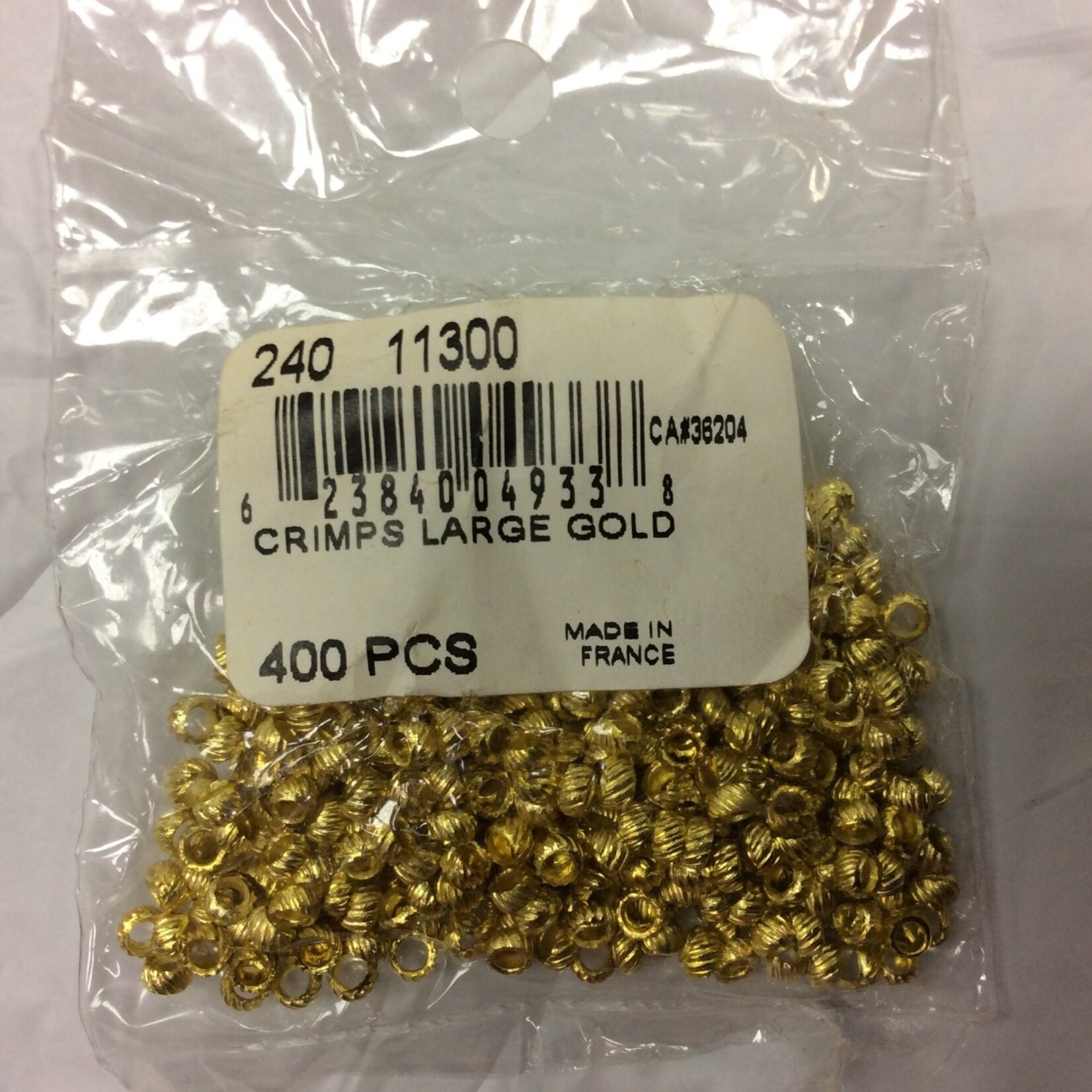 Crimps Large Gold (400pcs)