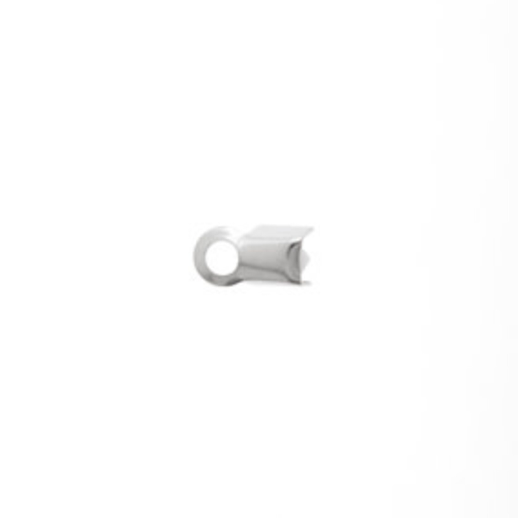 LEATHER CRIMPS / End Clamps 8x4mm SMALL Nickle End Clamps (12pcs)