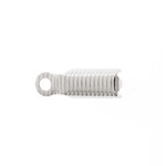 End Clamps (Leather Crimps) 3.5x11mm Coiled Nickle (12pcs)