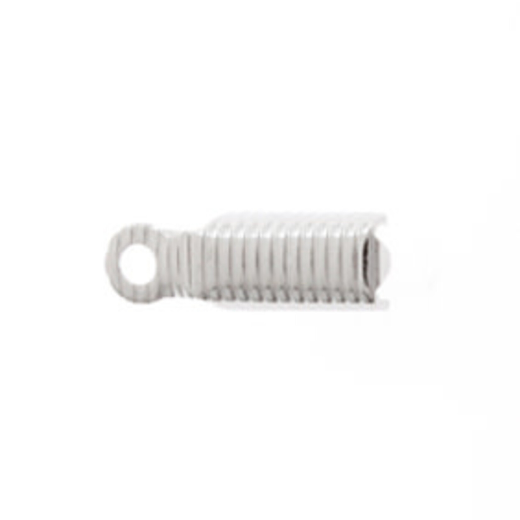 End Clamps (Leather Crimps) 3.5x11mm Coiled Nickle (12pcs)