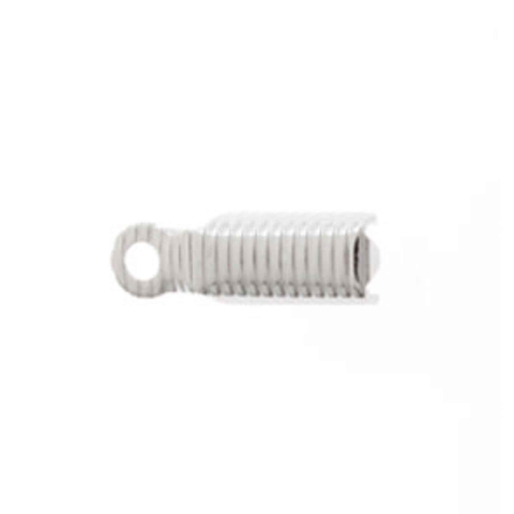 End Clamps (Leather Crimps) 3.5x11mm Coiled Nickle (12pcs)