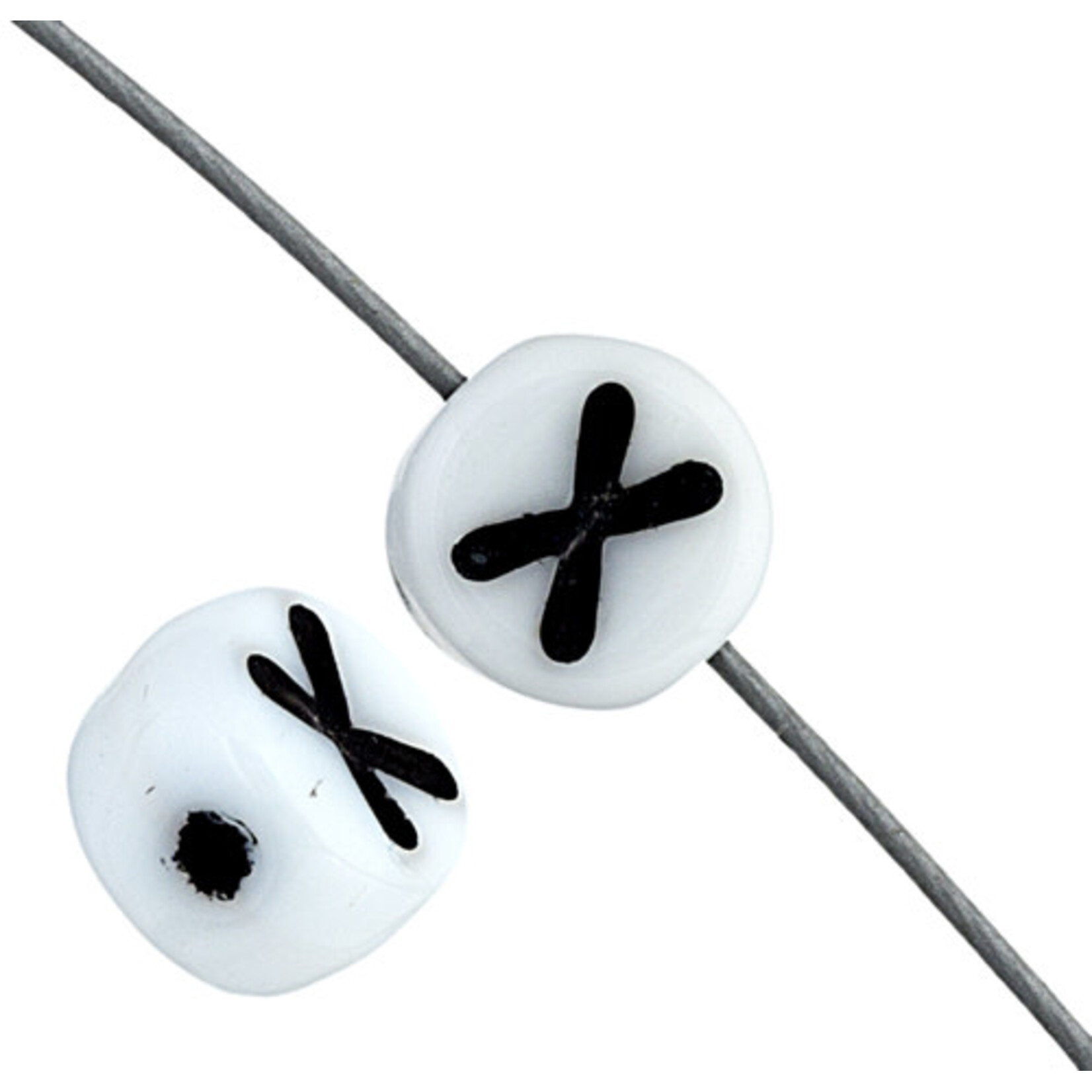 Glass Letter Beads 6mm (12pcs)