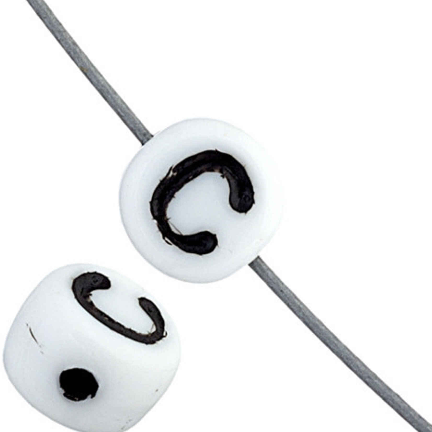 Glass Letter Beads 6mm (12pcs)