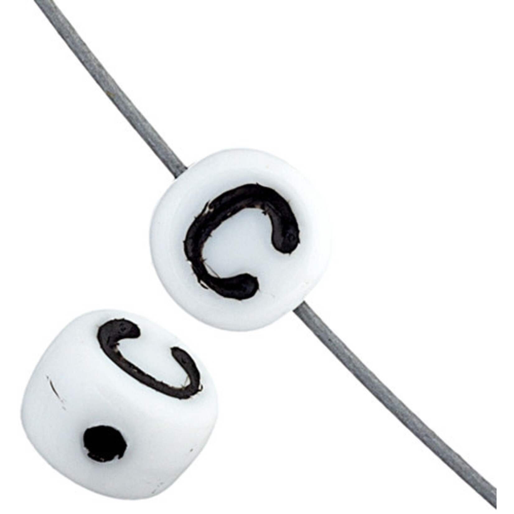 Glass Letter Beads 6mm (12pcs)