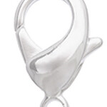 Lobster Clasp Silver Plated 10mm (6pcs)