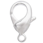 Lobster Clasp Silver 15mm (4 pcs)