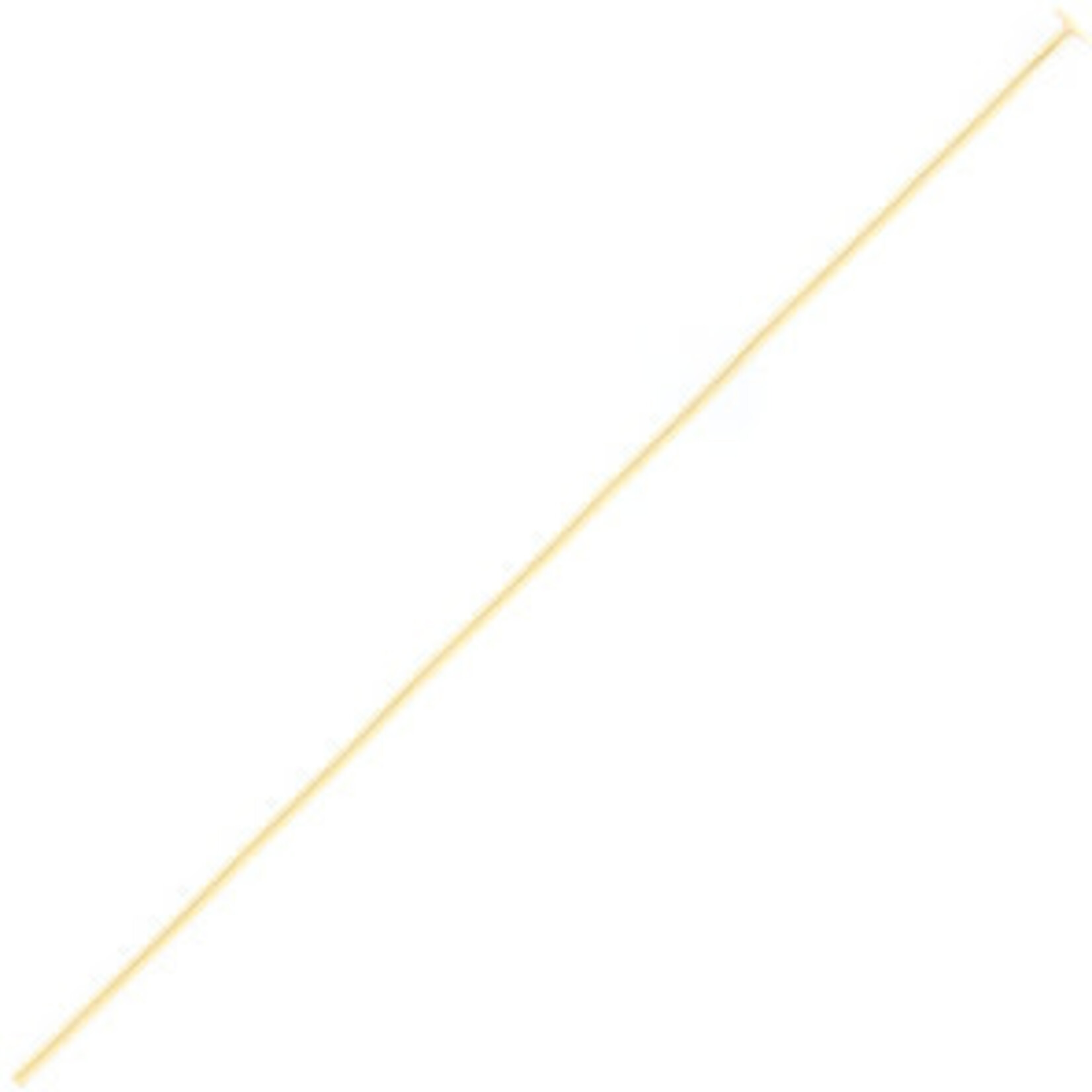 Head Pins (12 pcs) Gold 2 Inches 22ga (.025)