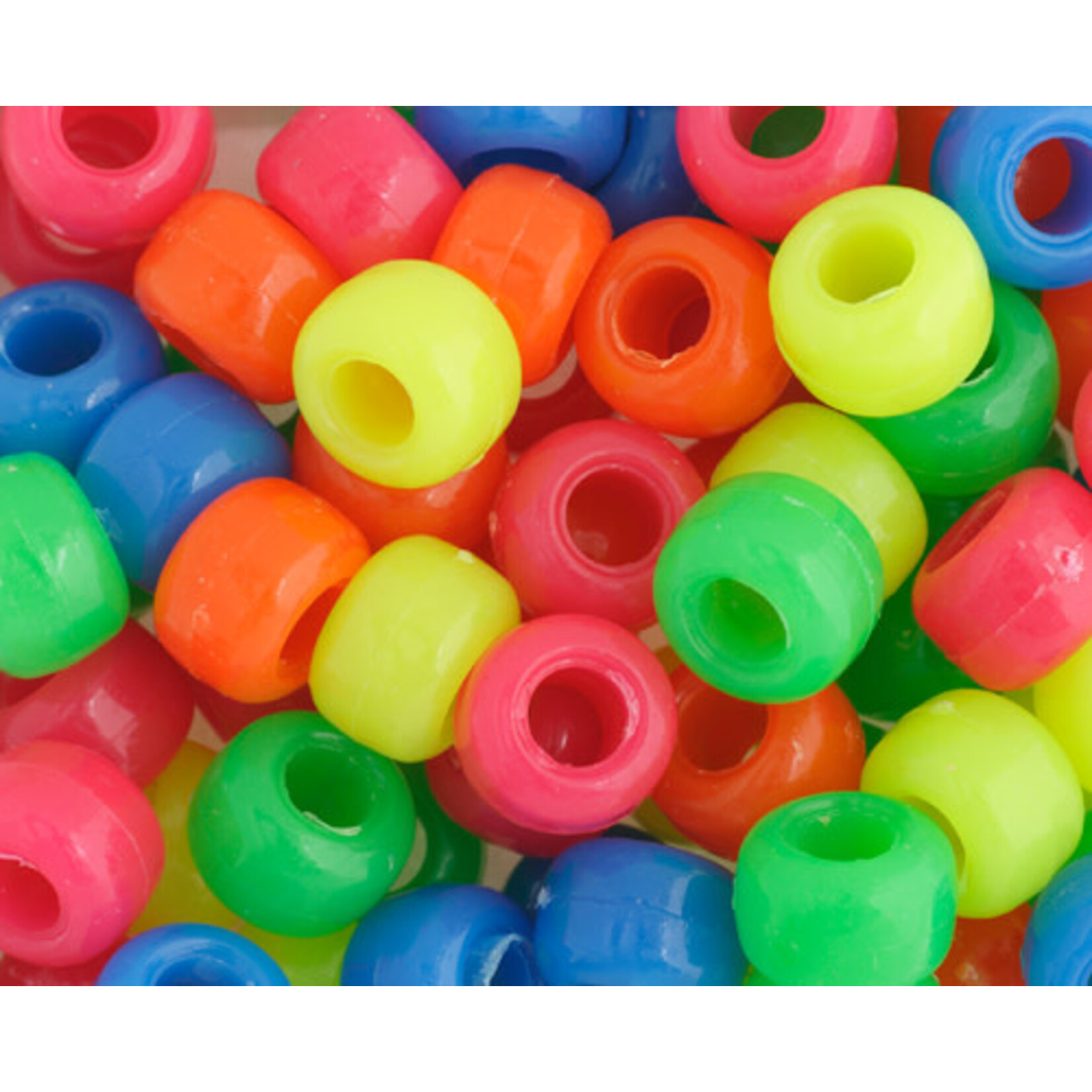 Crowbeads 9mm (60pcs) Neon Multi-Color Opaque