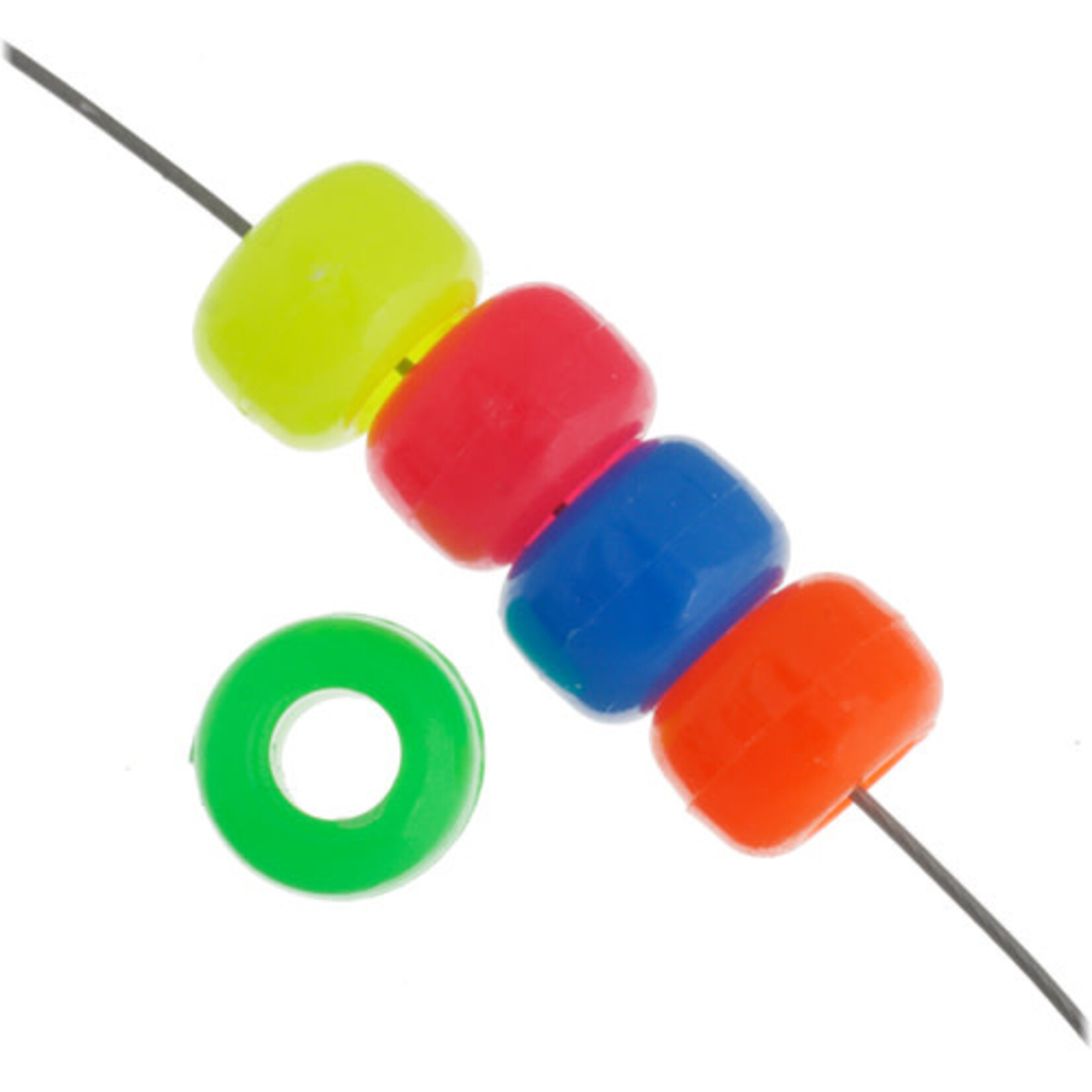 Crowbeads 9mm (60pcs) Neon Multi-Color Opaque