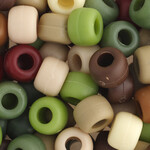 Crowbeads 9mm (60pcs) Camouflage Multi-Color Opaque
