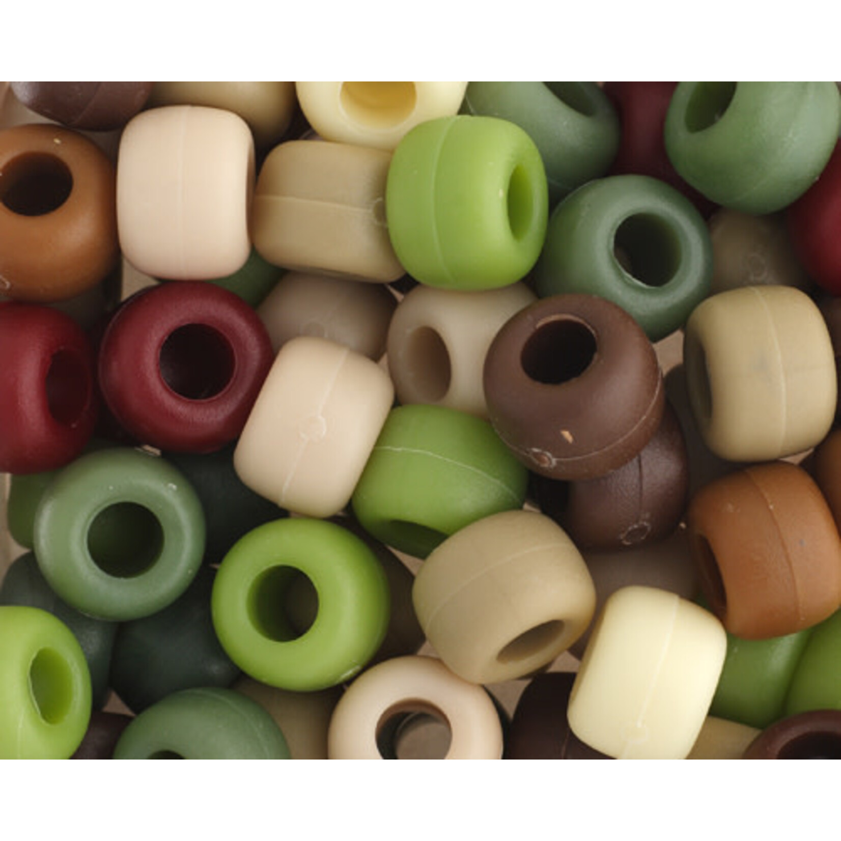 Crowbeads 9mm (60pcs) Camouflage Multi-Color Opaque