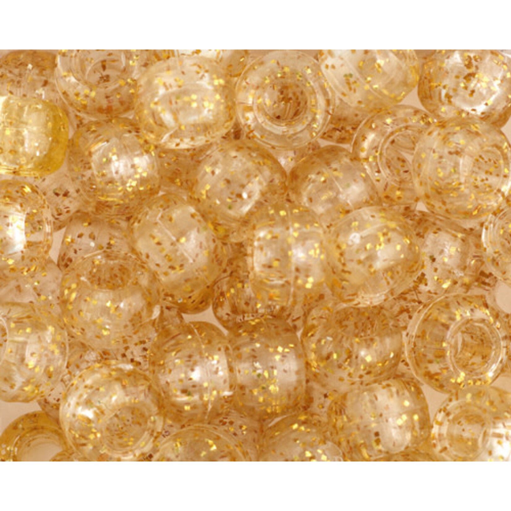 Crowbeads 9mm (60pcs) Gold Sparkle