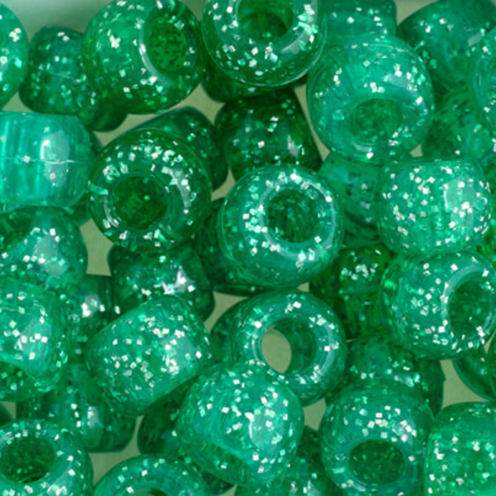 Crowbeads 9mm (60pcs) Emerald Sparkle