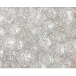 Crowbeads 9mm (60pcs) Silver Sparkle