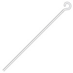 Eye Pins (12pcs) Rhodium 1 Inch 24ga(.020)