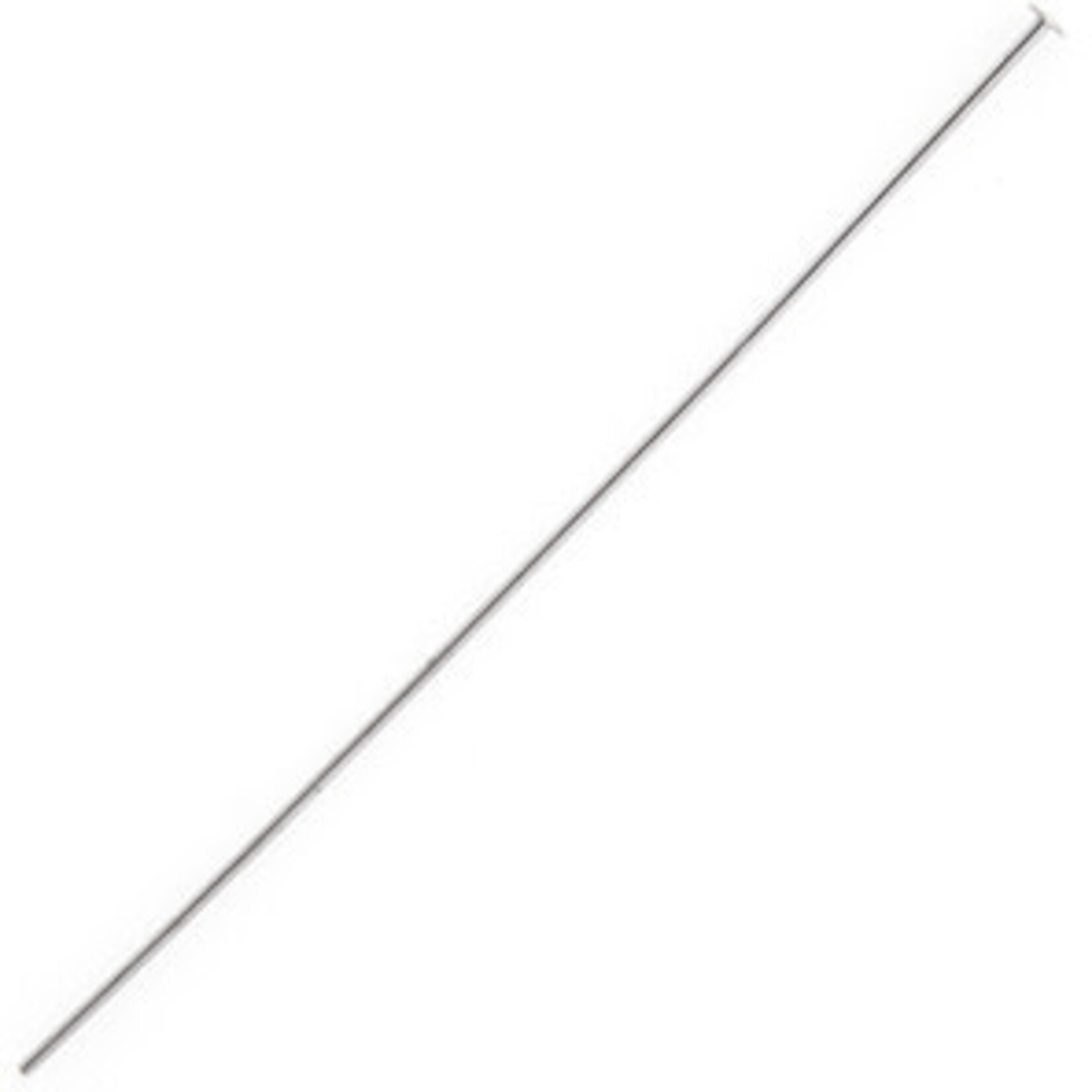 Head Pins (12 pcs) Rhodium 1.5 Inches  21ga (.028)