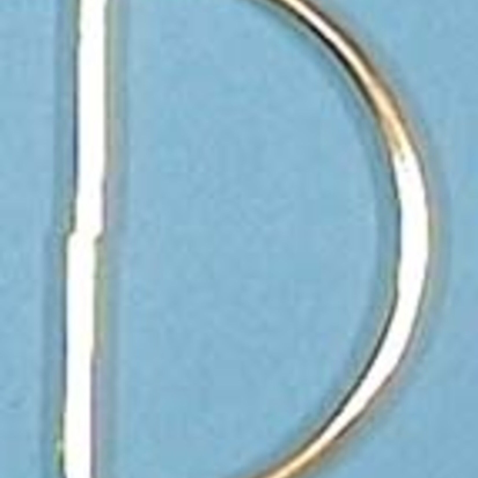 Metal D Ring - Brass 44mm/1.75 Inches (2pcs)