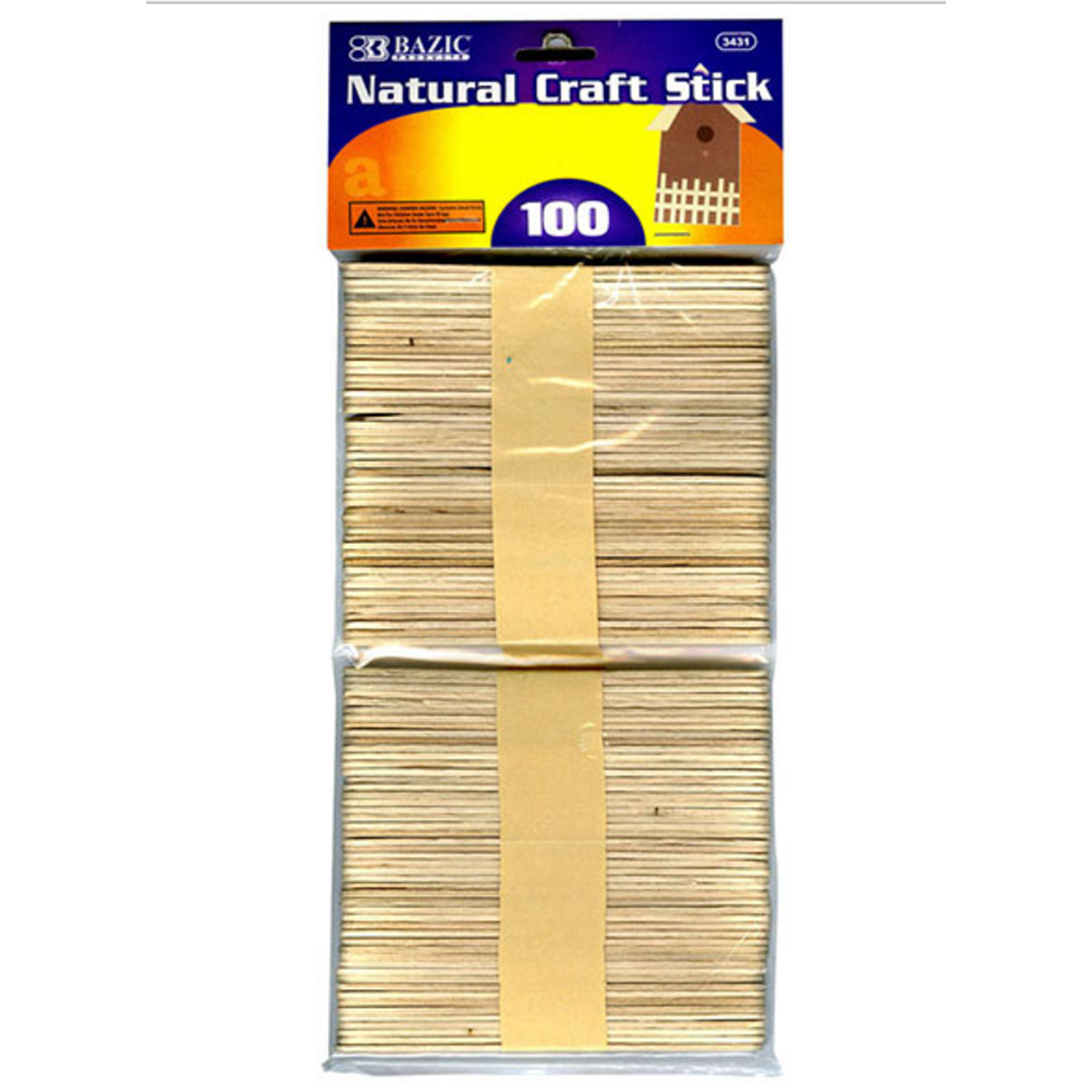 Bazic Bazic Natural Craft Stick (100/Pk)