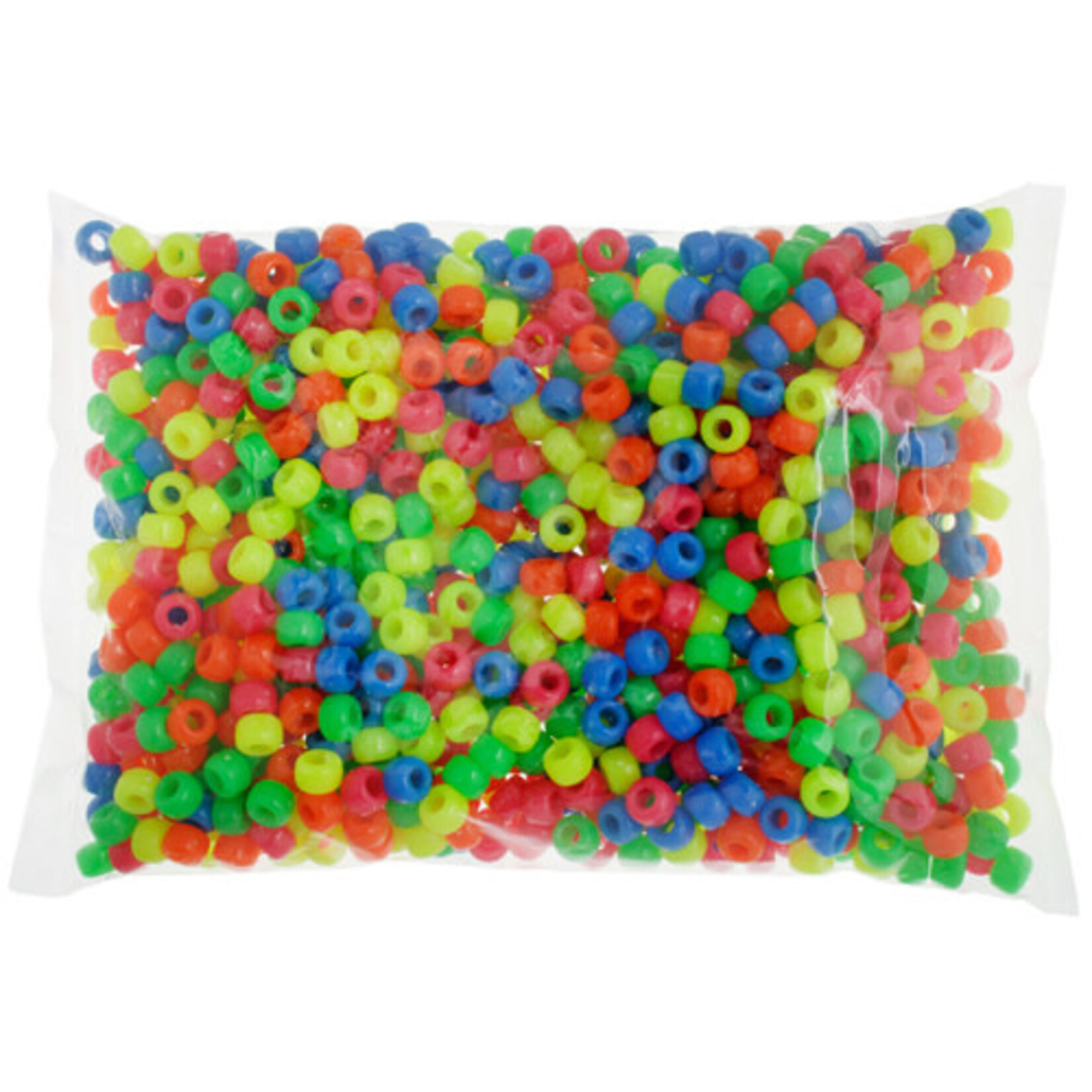 Crowbeads 9mm (1000pcs)  Neon Multi-Color Opaque