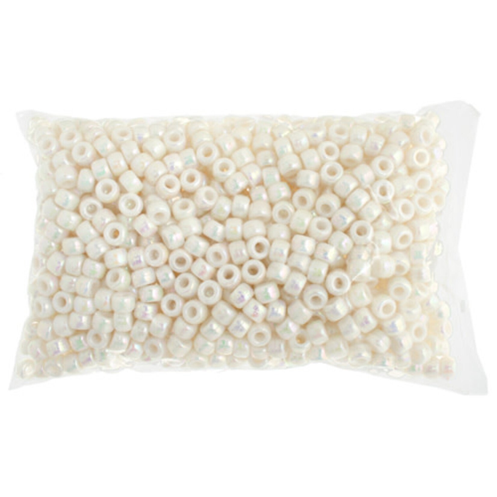 Crowbeads 9mm (1000pcs)  White Opaque AB