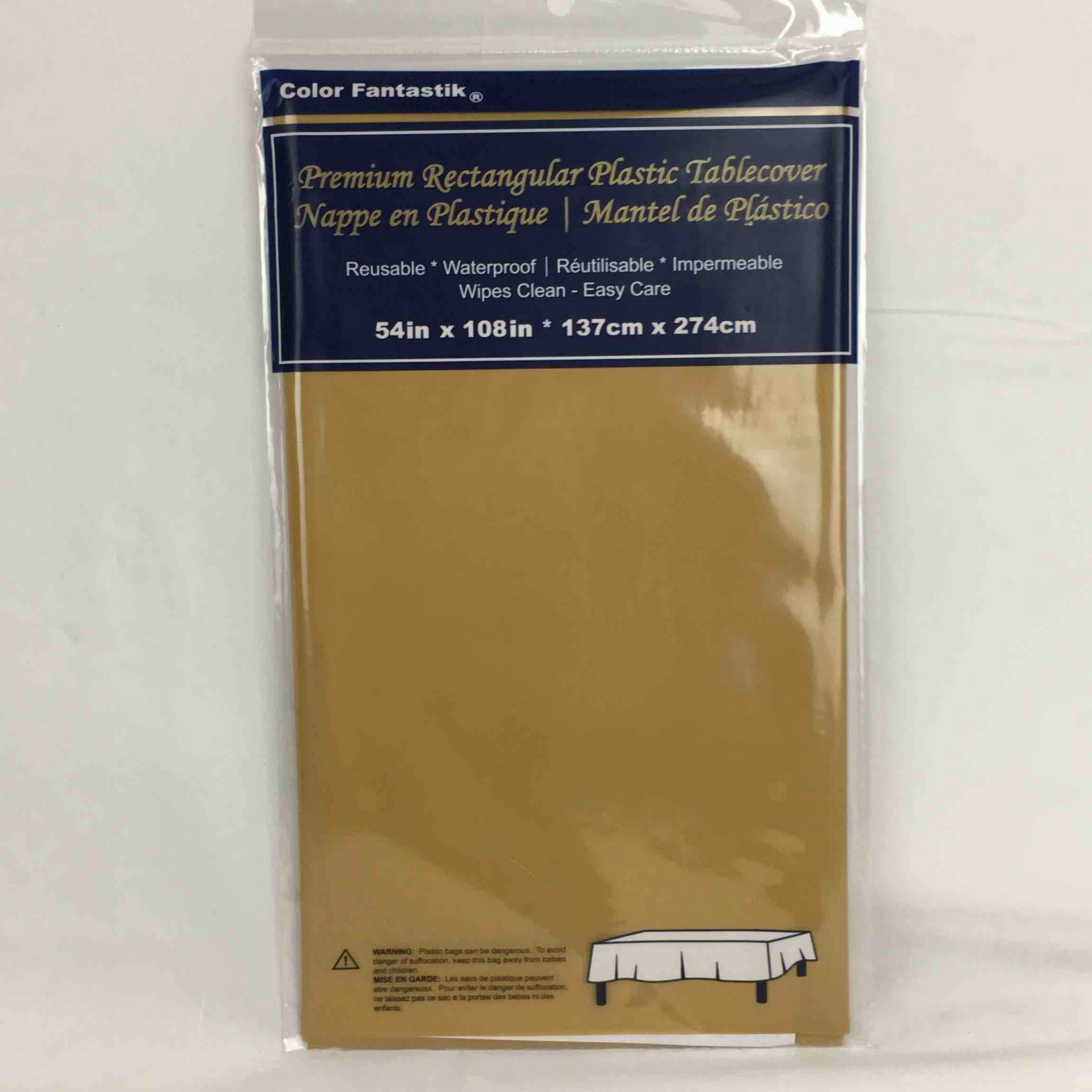 Vinyl Rectangle Tablecloth 54" x 108" -