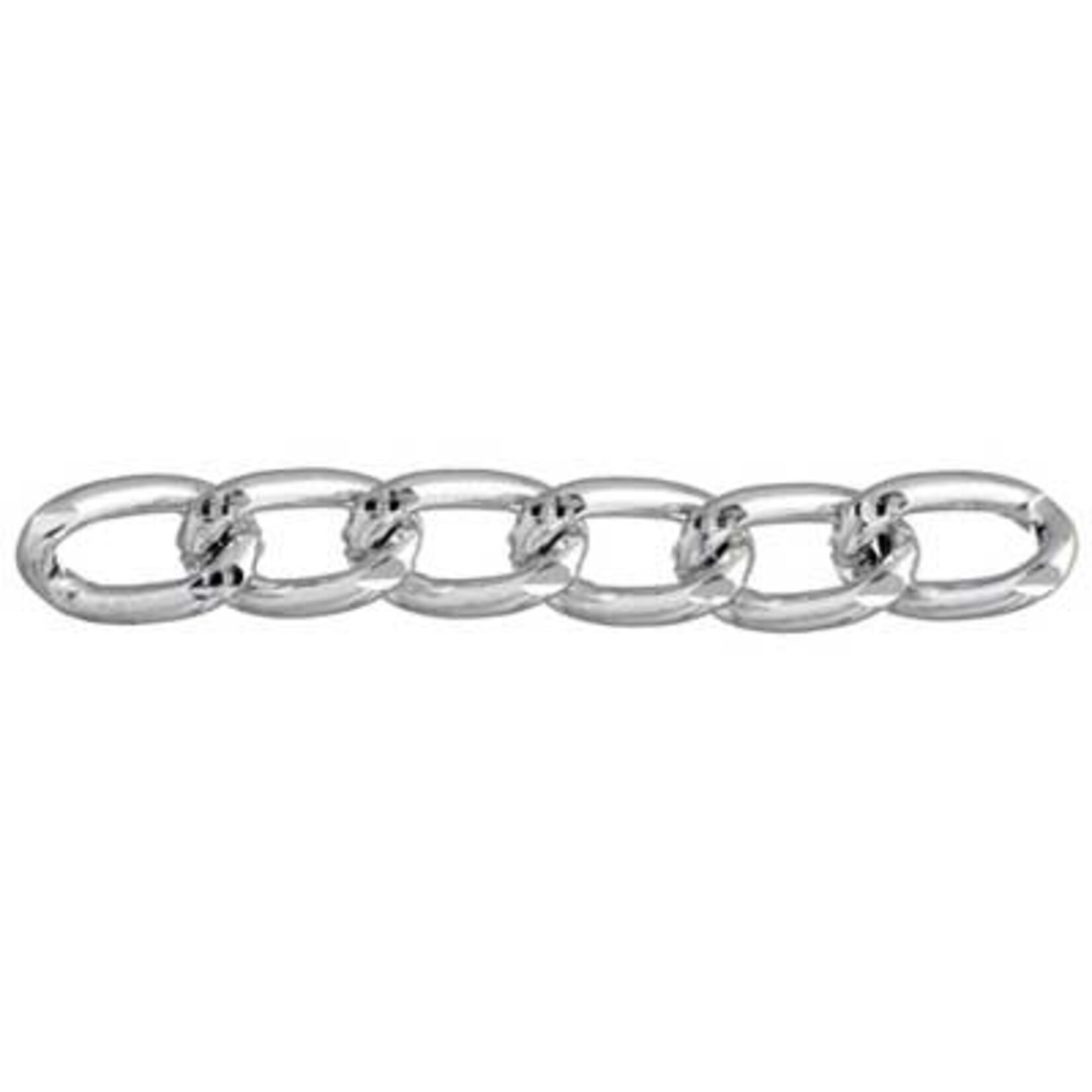Chain Aluminum 9mm Cut Link Silver x 10 meters