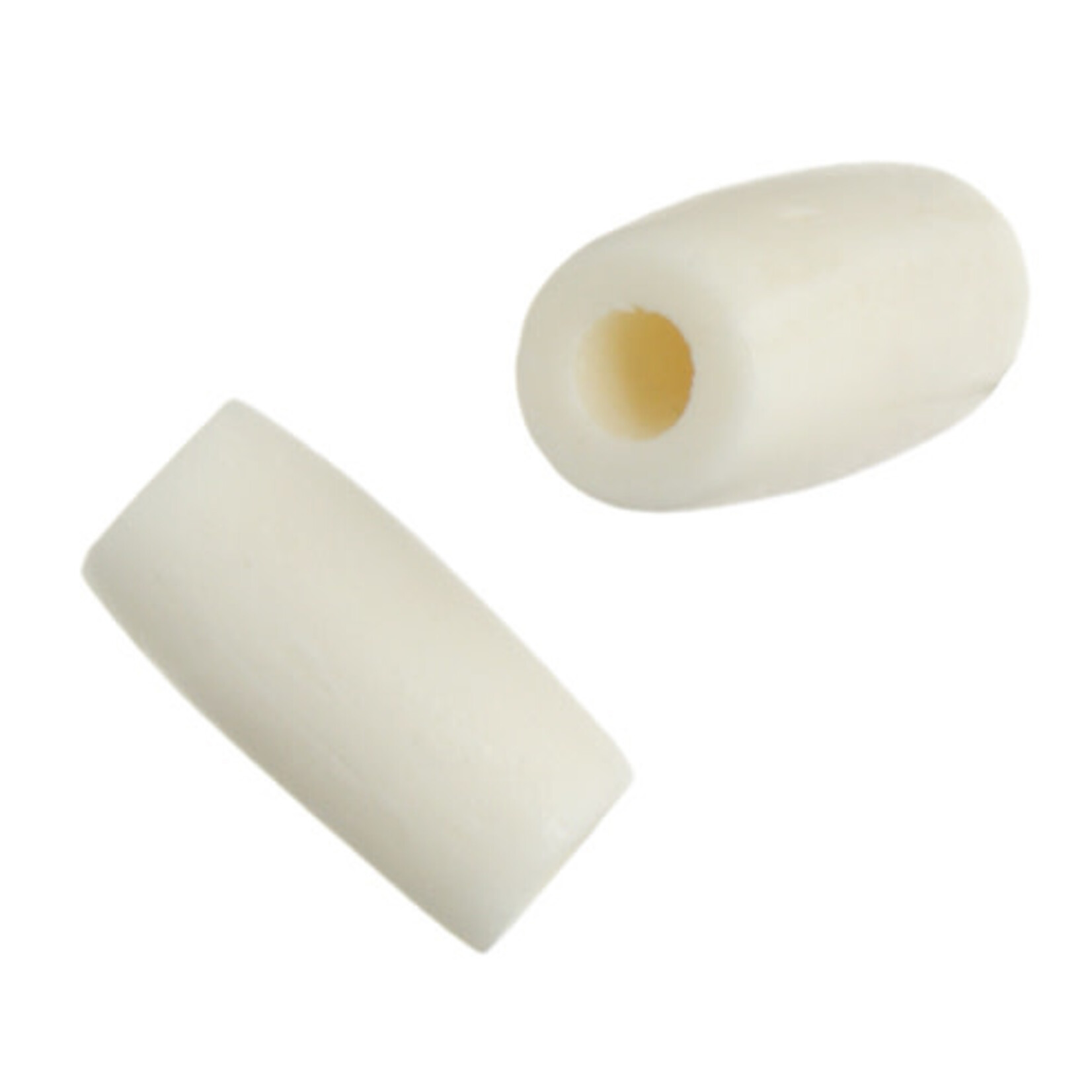 Hairbone Pipe  Worked On Bone  Ivory .5 Inches(100 Pieces)) Oval