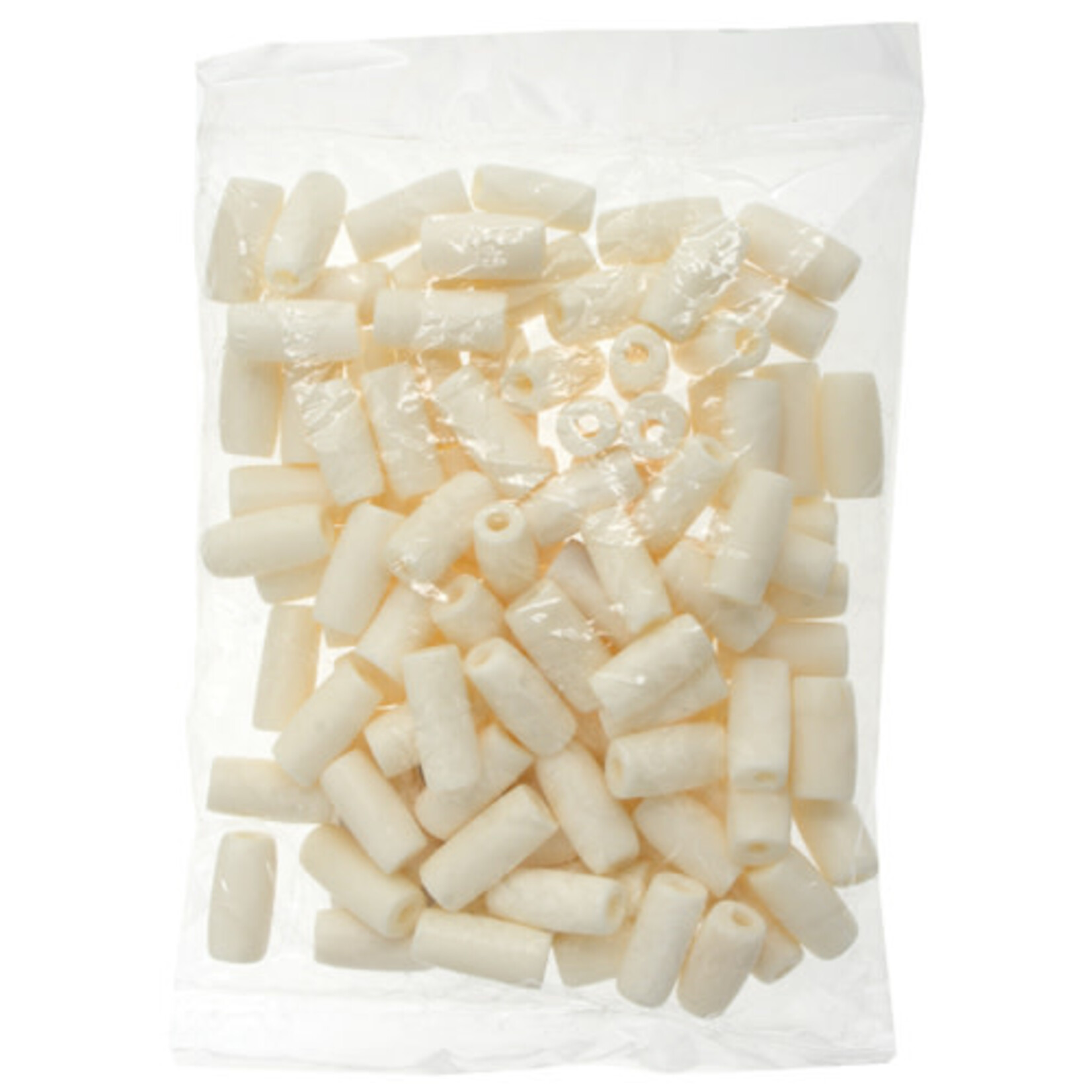 Hairbone Pipe  Worked On Bone  Ivory .5 Inches(100 Pieces)) Oval