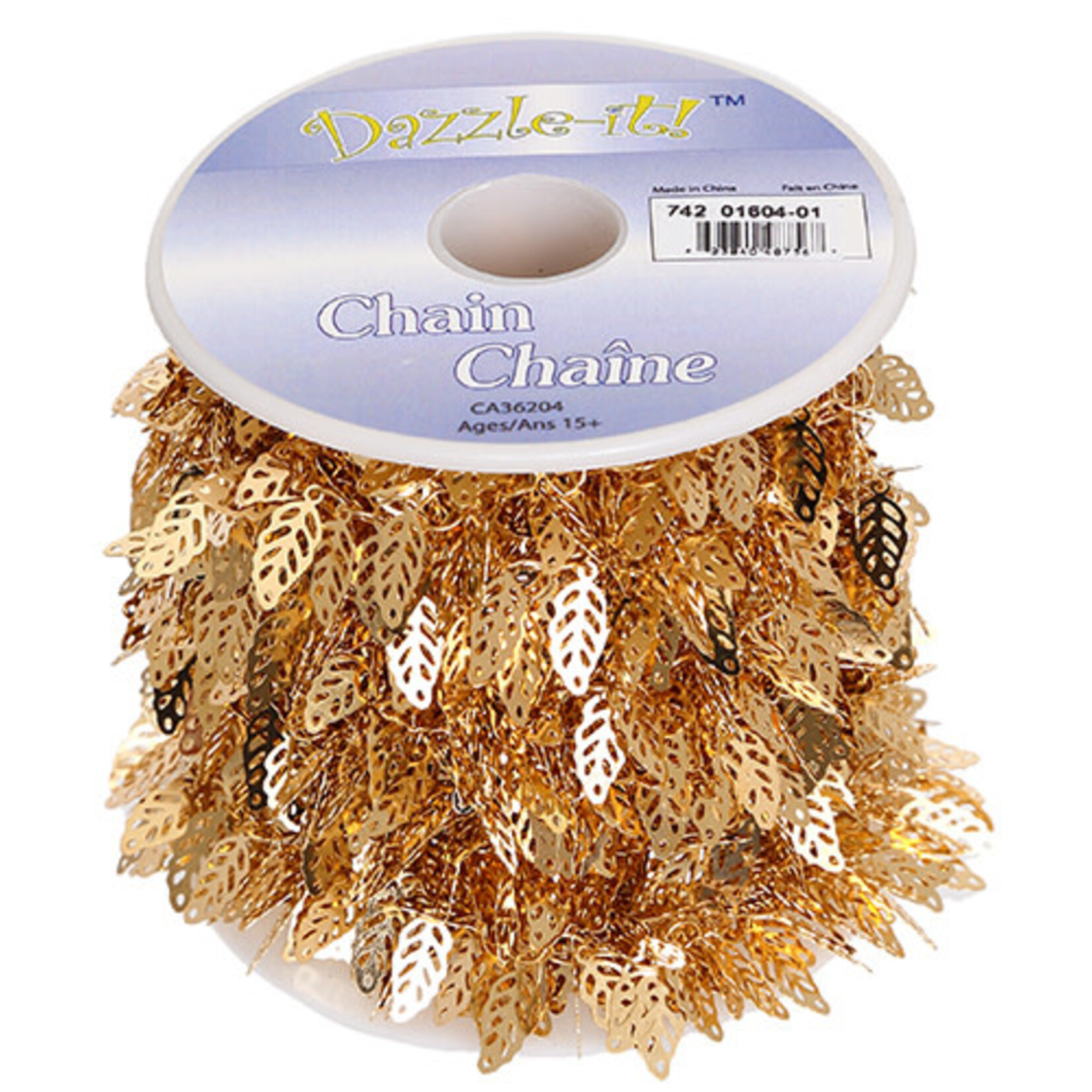 Brass Metal Chain 5x12 mm Leave 5 meters