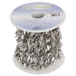 Metal Chain 4x7 mm Leaf 5 meters (Silver)
