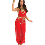 Red Belly Dancer Costume